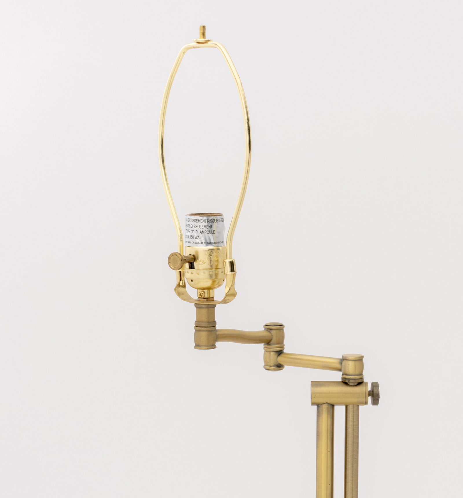Modern Brass Swing Arm Table Lamp - 5