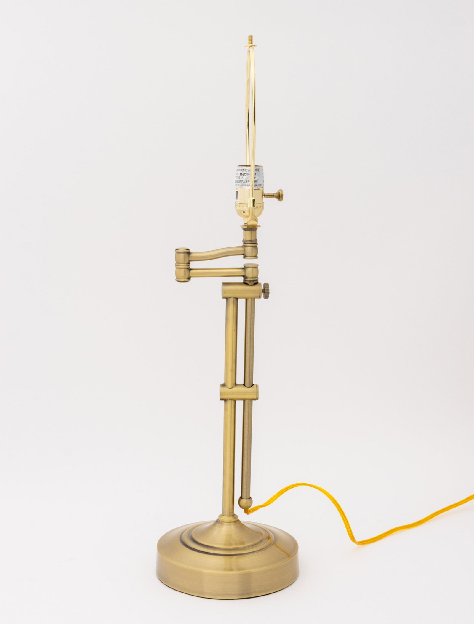 Modern Brass Swing Arm Table Lamp - 6