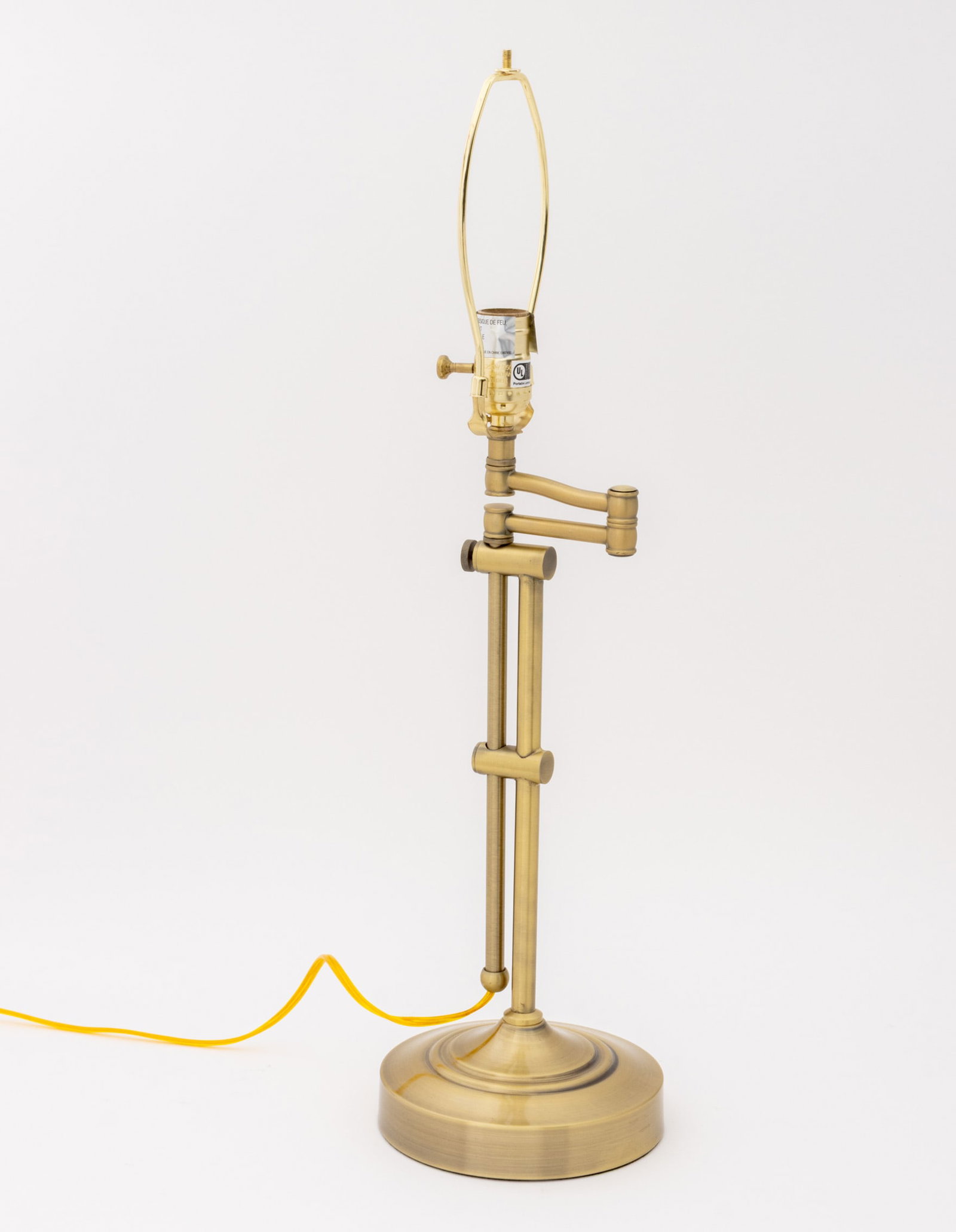Modern Brass Swing Arm Table Lamp - 7