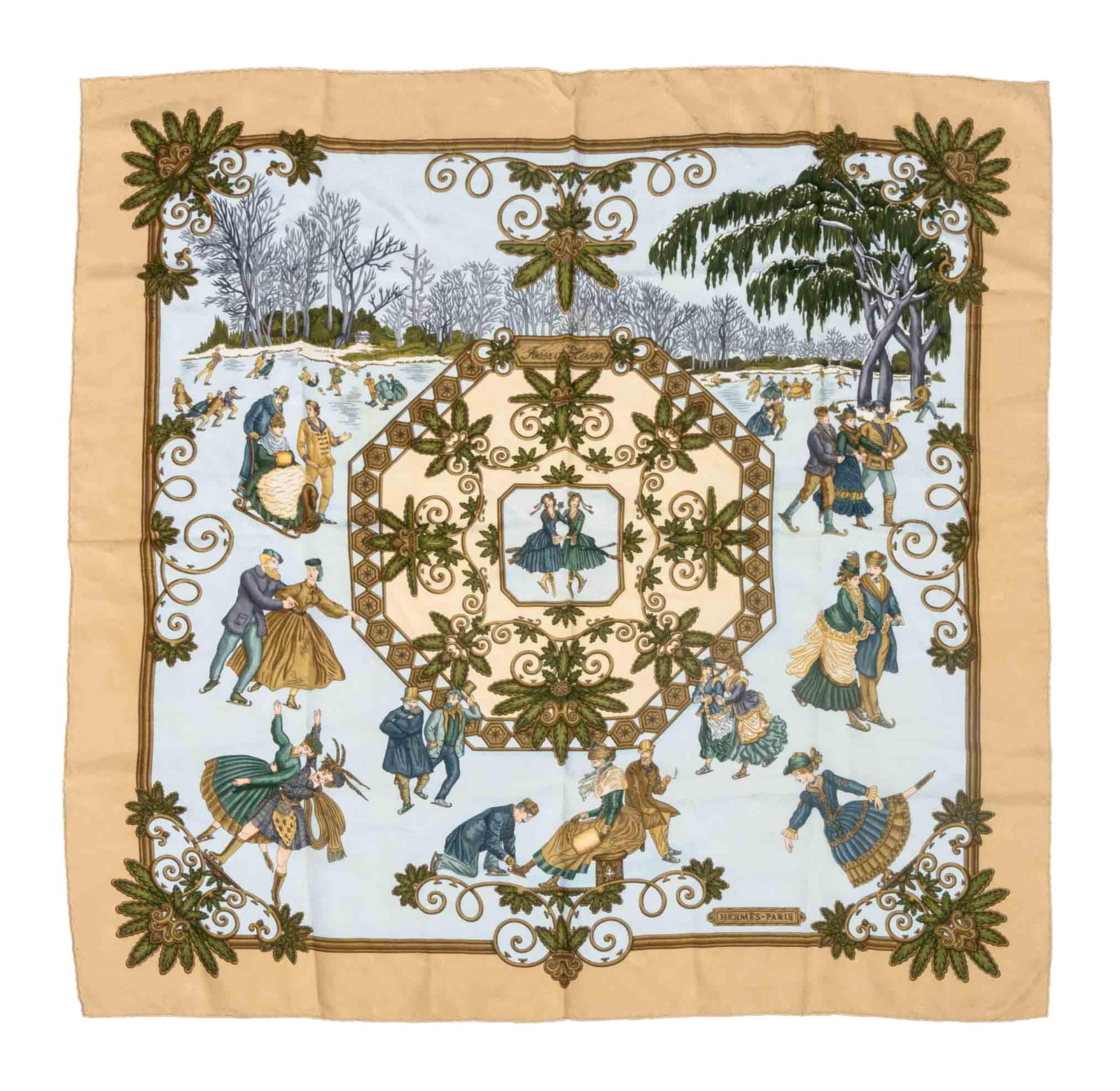 Hermes "Joies d'Hiver" Silk Twill Scarf (1 of 10)