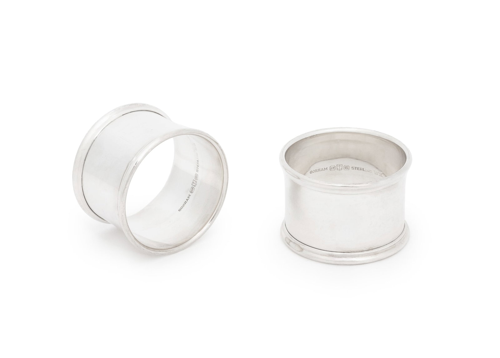 Gorham Engraved Sterling Silver Napkin Rings, 2 (1 of 8)