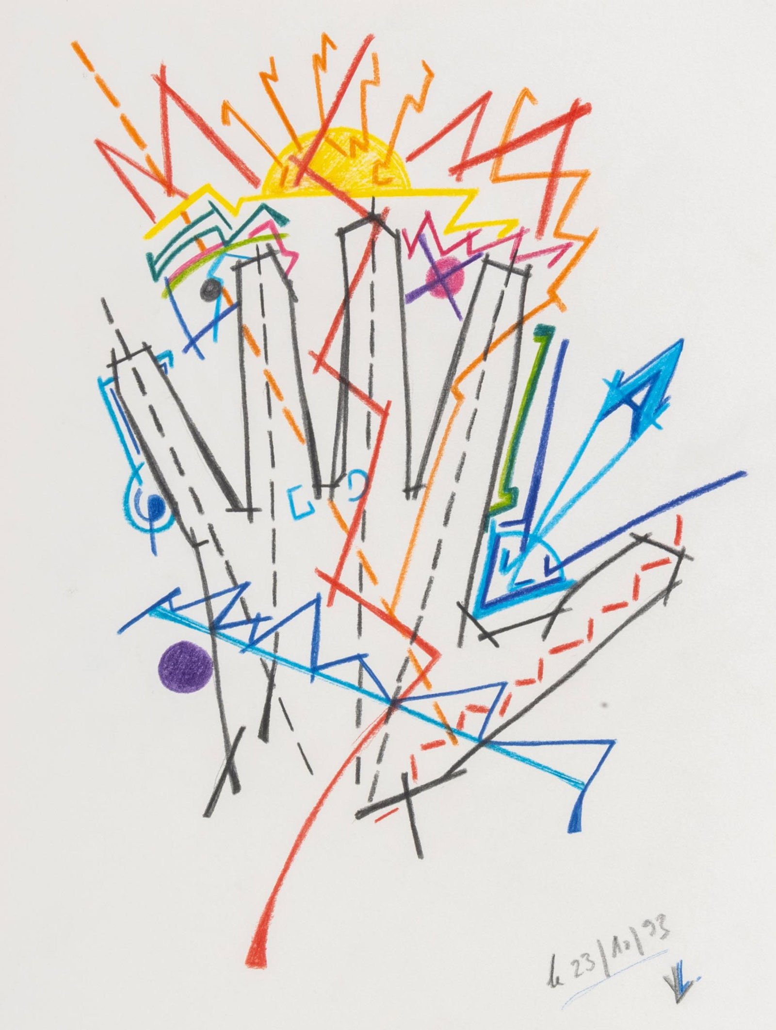 Yael Dresdner Abstract Hand Crayon and Graphite (1 of 8)