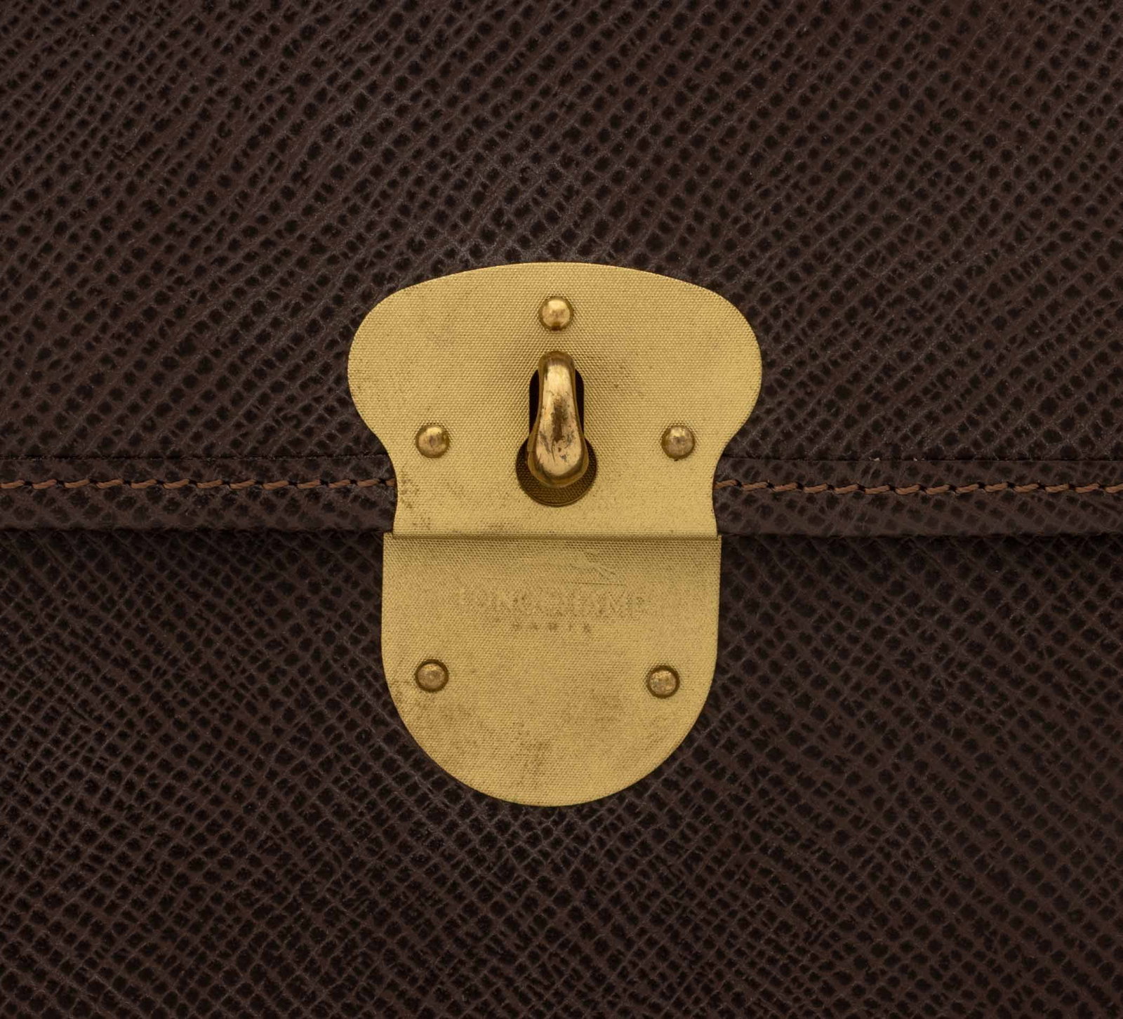 Longchamp Brown Leather Portfolio Case - 3
