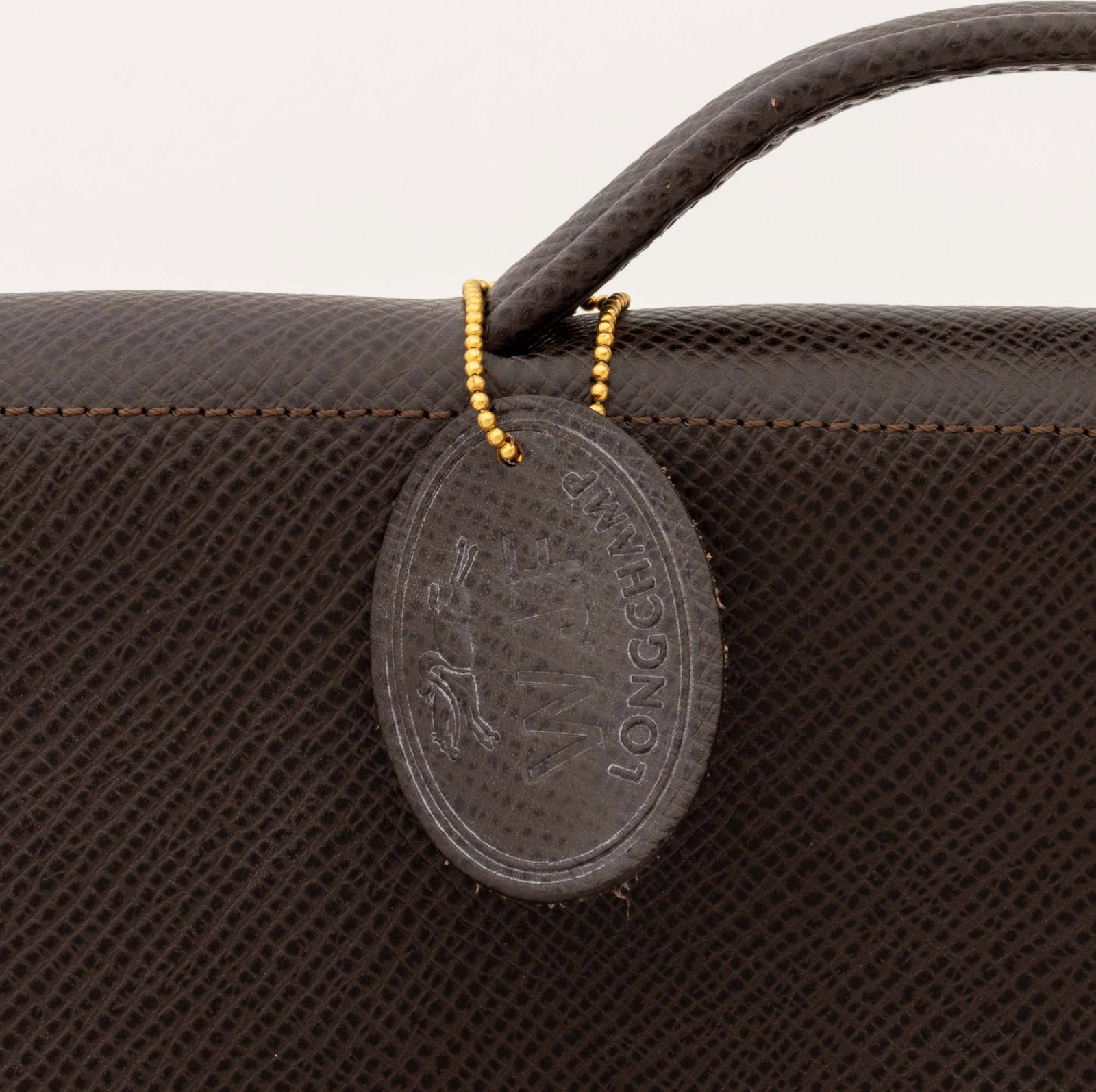 Longchamp Brown Leather Portfolio Case - 4