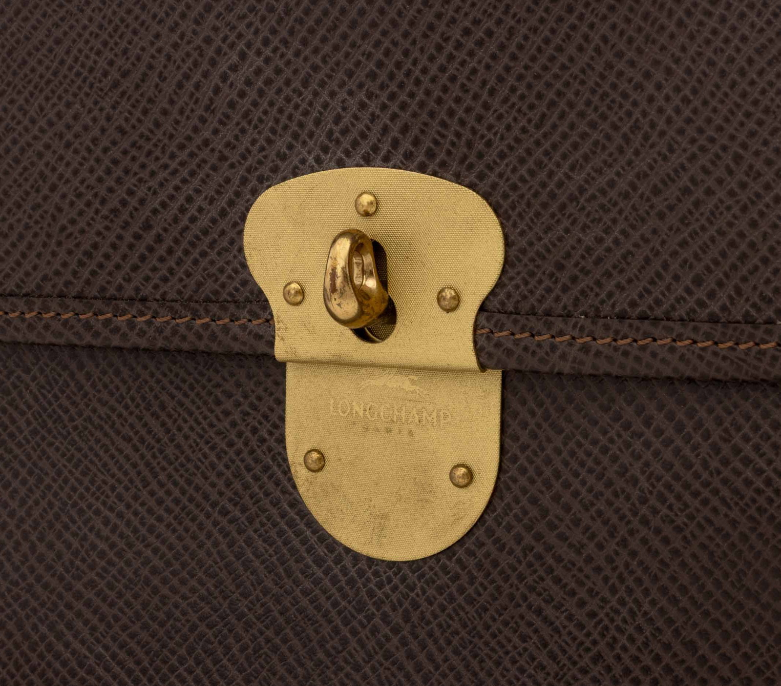 Longchamp Brown Leather Portfolio Case - 5