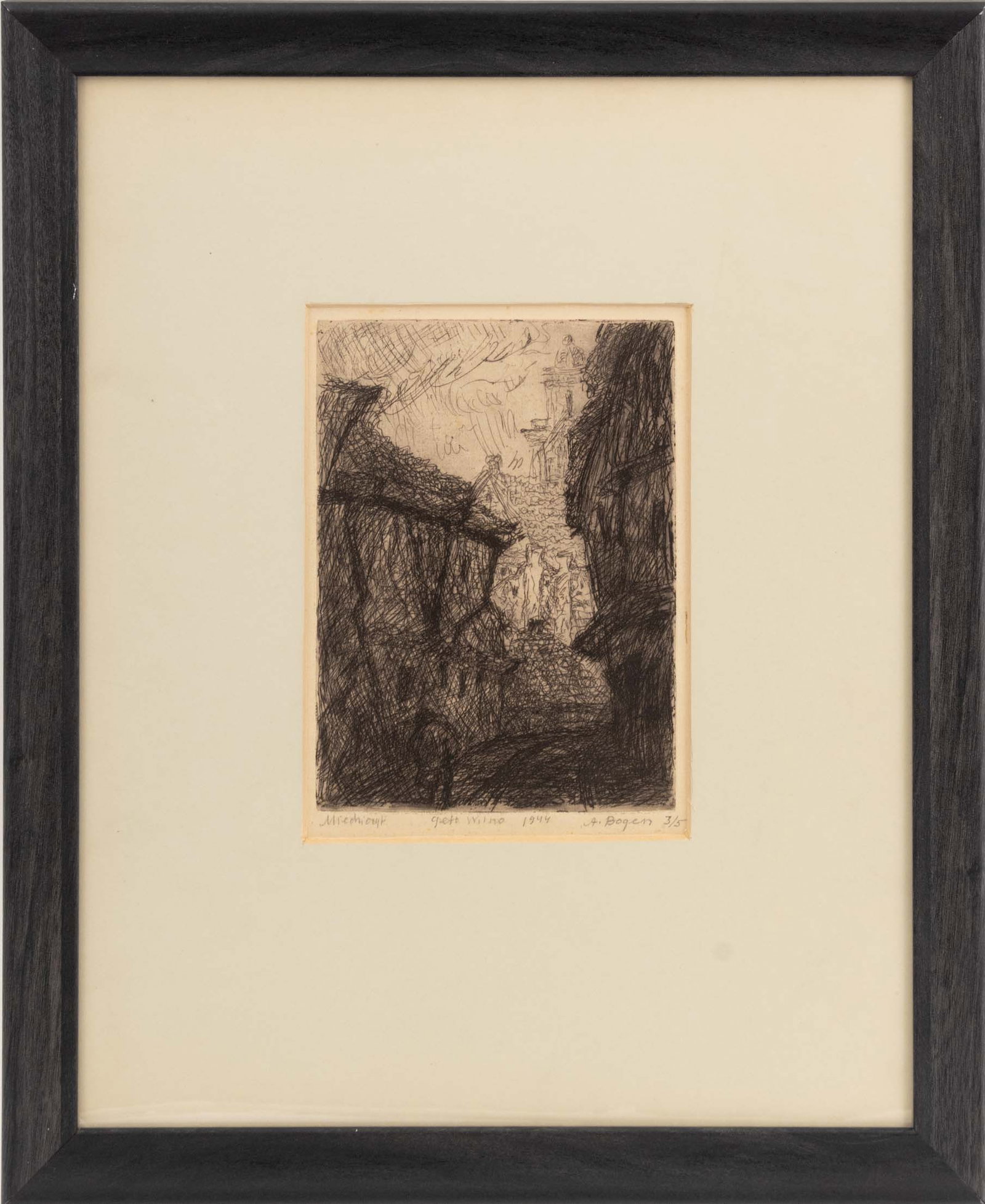 Alexander Bogen "Getto Wilno 1944" Etching (1 of 8)