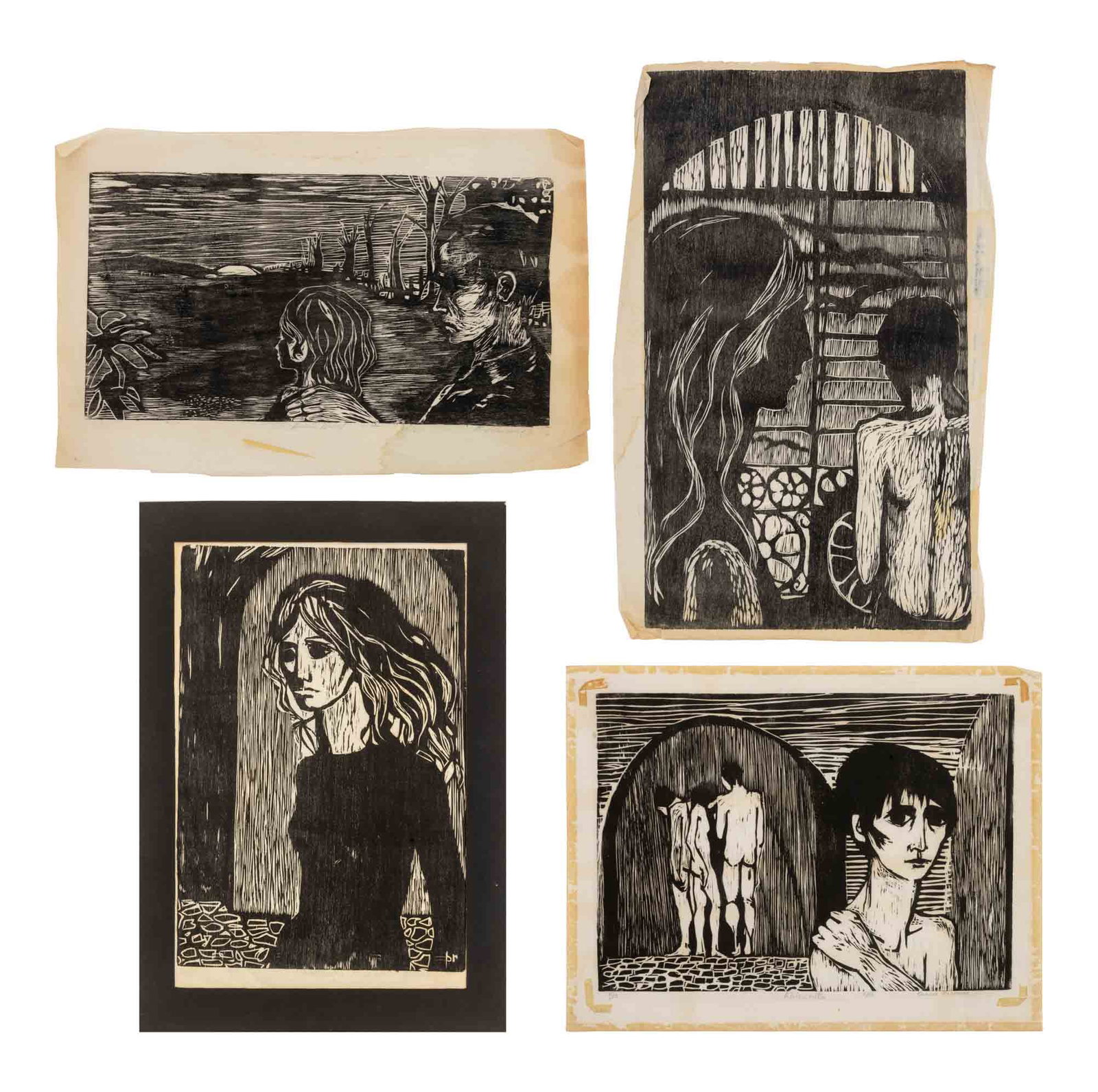 Bonnie Reisman Figural Scene Linocuts, 4 (1 of 20)