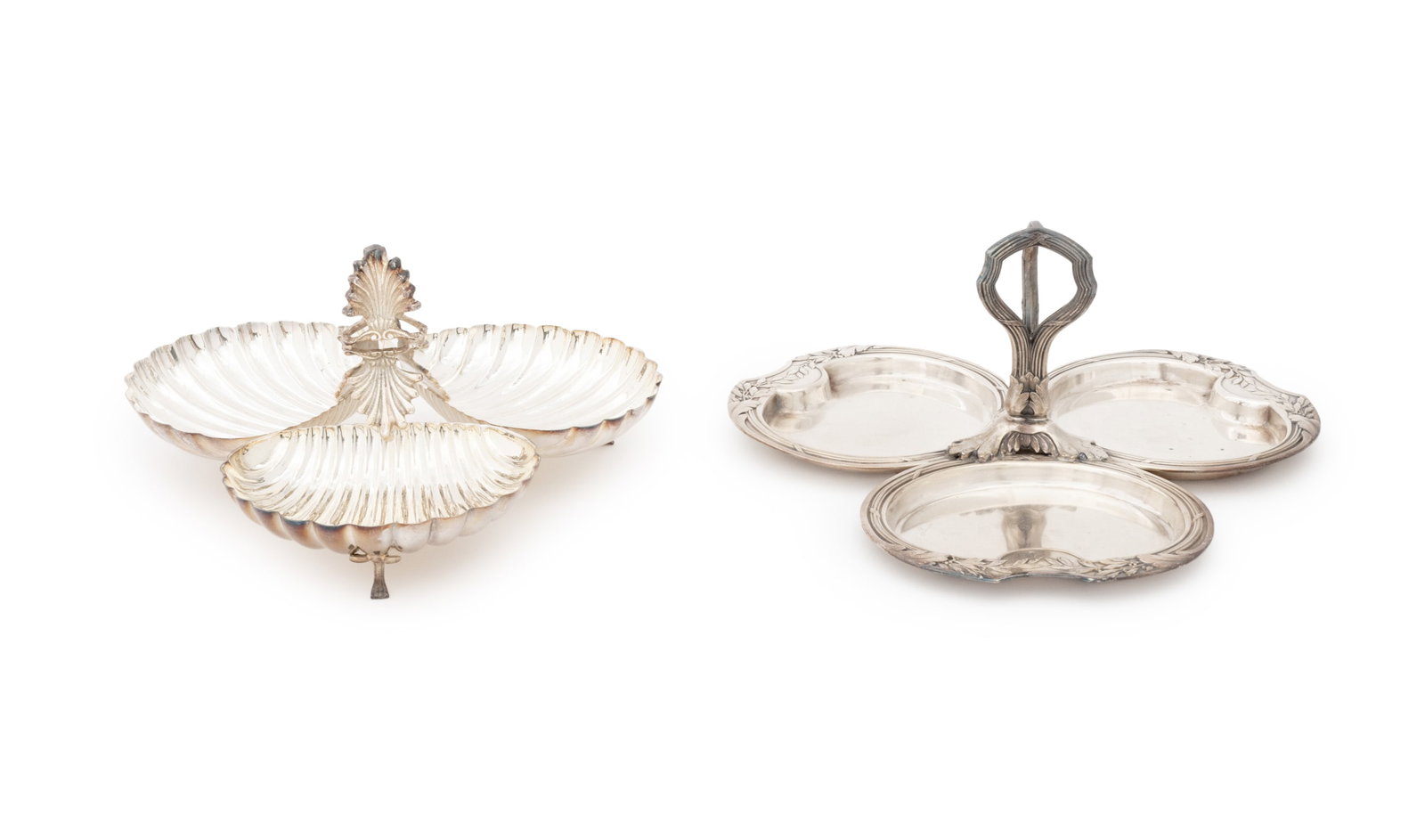 Neoclassical Style Silver Plate Trefoil Dishes, 2 (1 of 13)