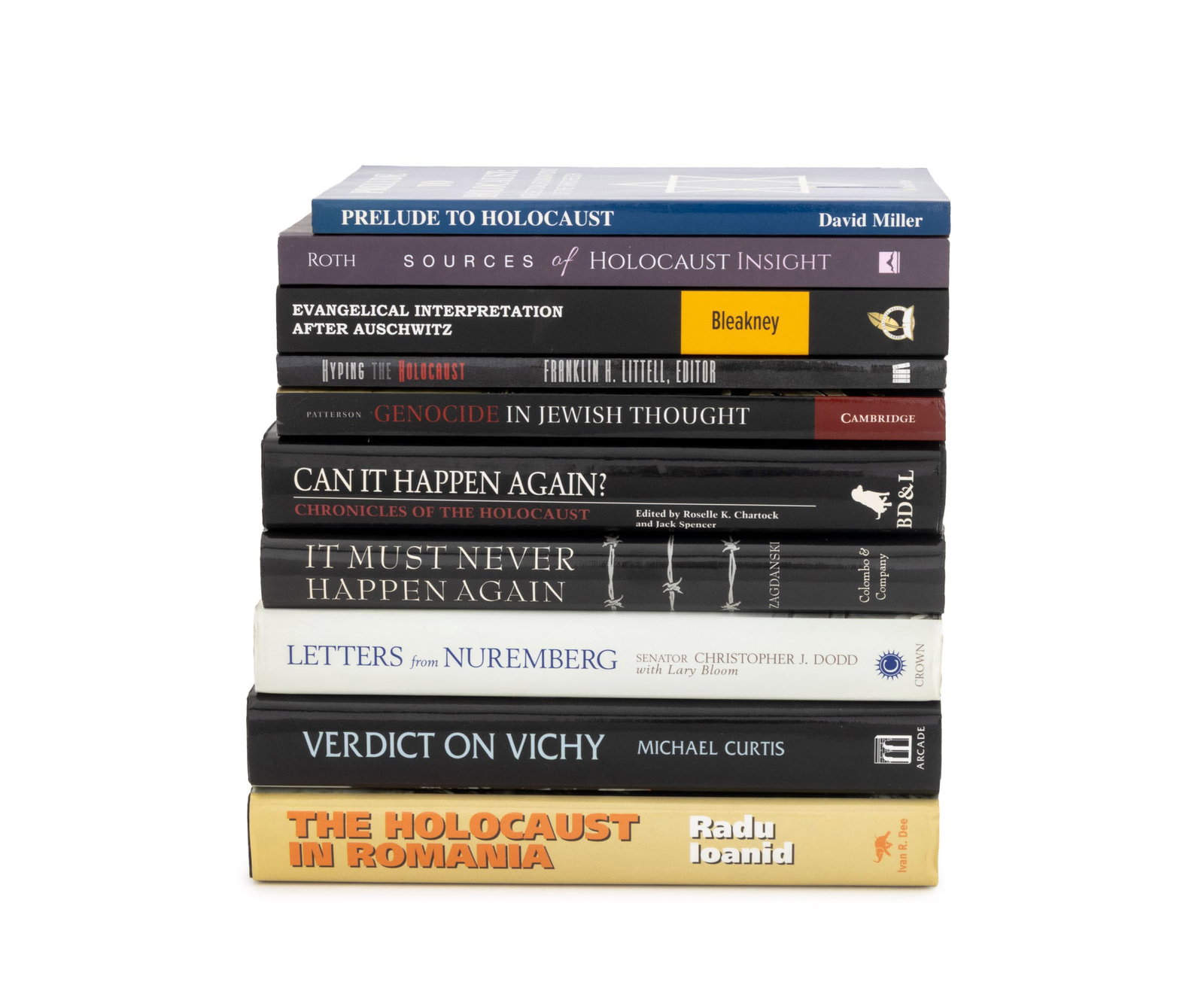 Signed Books and Memoirs on the Holocaust, 10: Collection Ten Books and Memoirs on the Holocaust, comprising: "Letters from Nuremberg", Dodd, Christopher J., inscribed "To my very dear friends / Marion & Elie- / Thank you so much / for your ... of