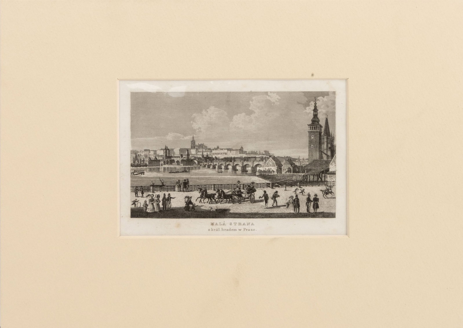 Czech "Mala Strana" Etching, 19th C. (1 of 8)