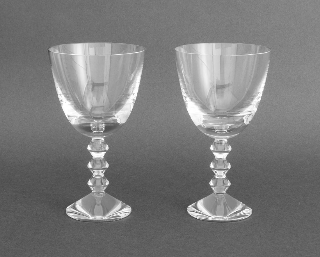 Baccarat Crystal "Vega" Wine Goblets, Pair (1 of 9)