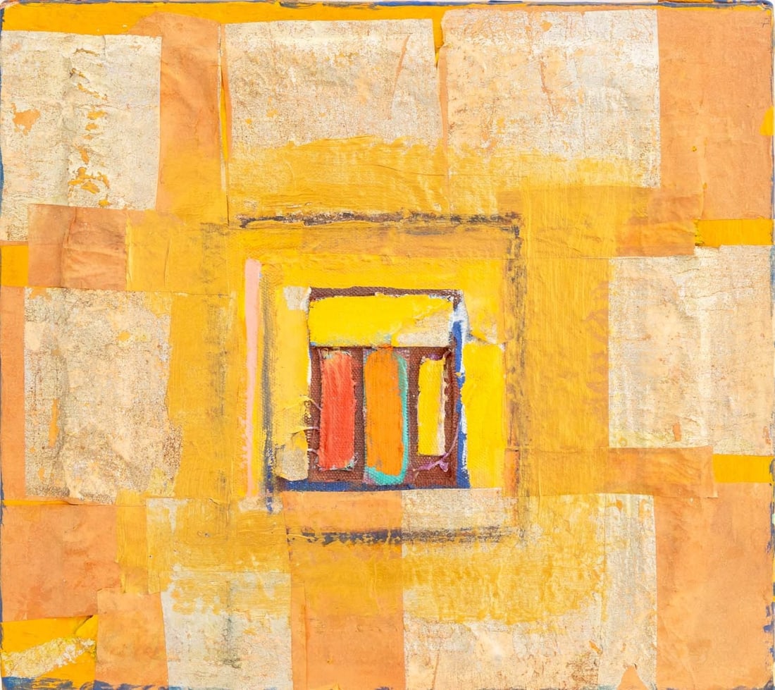Edith Isaac Rose Abstract Composition Mixed Media (1 of 7)