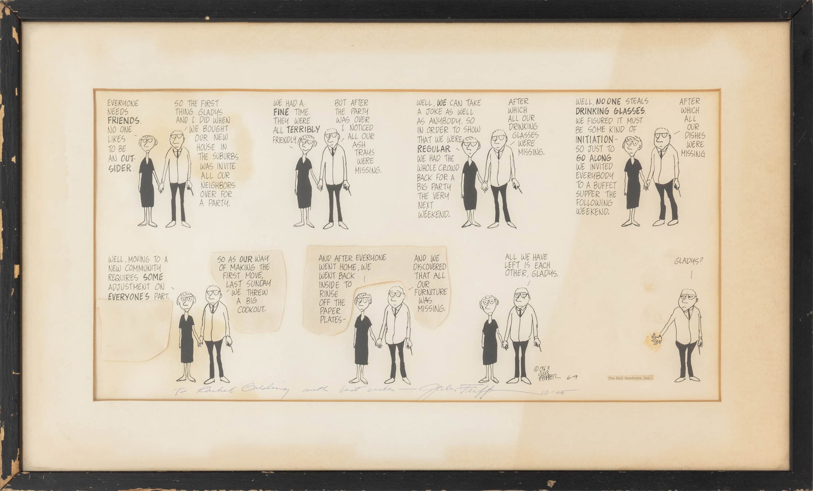 Jules Feiffer Comic Strip Ink on Paper, 1963 (1 of 9)