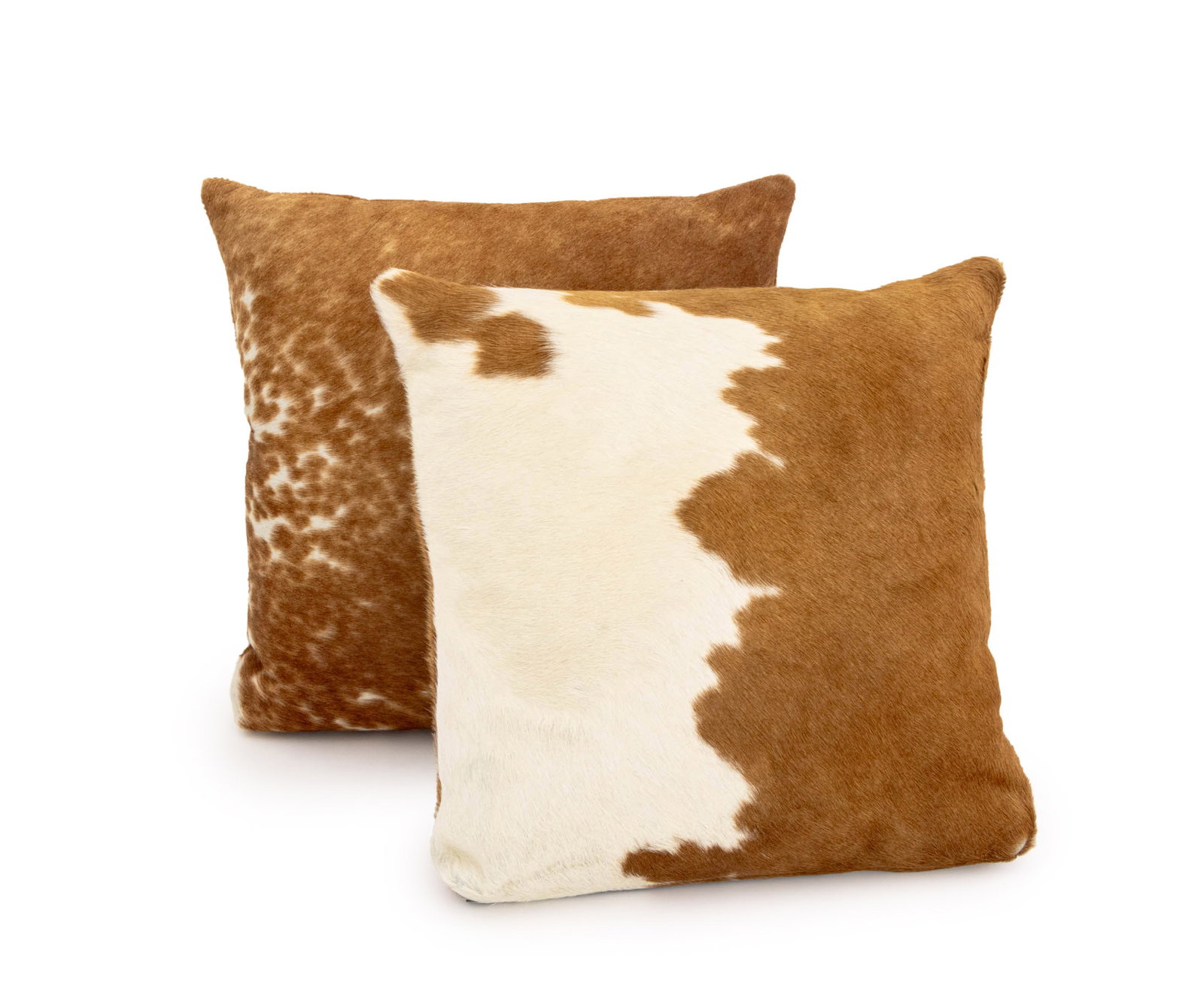 Modern Cowhide Throw Pillows, Pair (1 of 9)