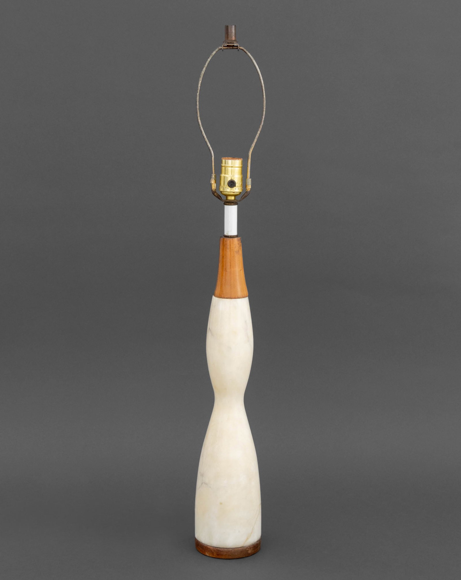 Mid-Century Modern Alabaster and Wood Table Lamp (1 of 6)