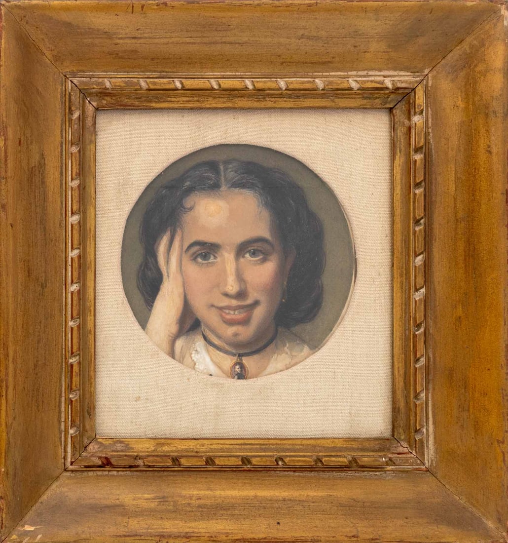 European School Portrait of a Beauty, 19th C. (1 of 6)