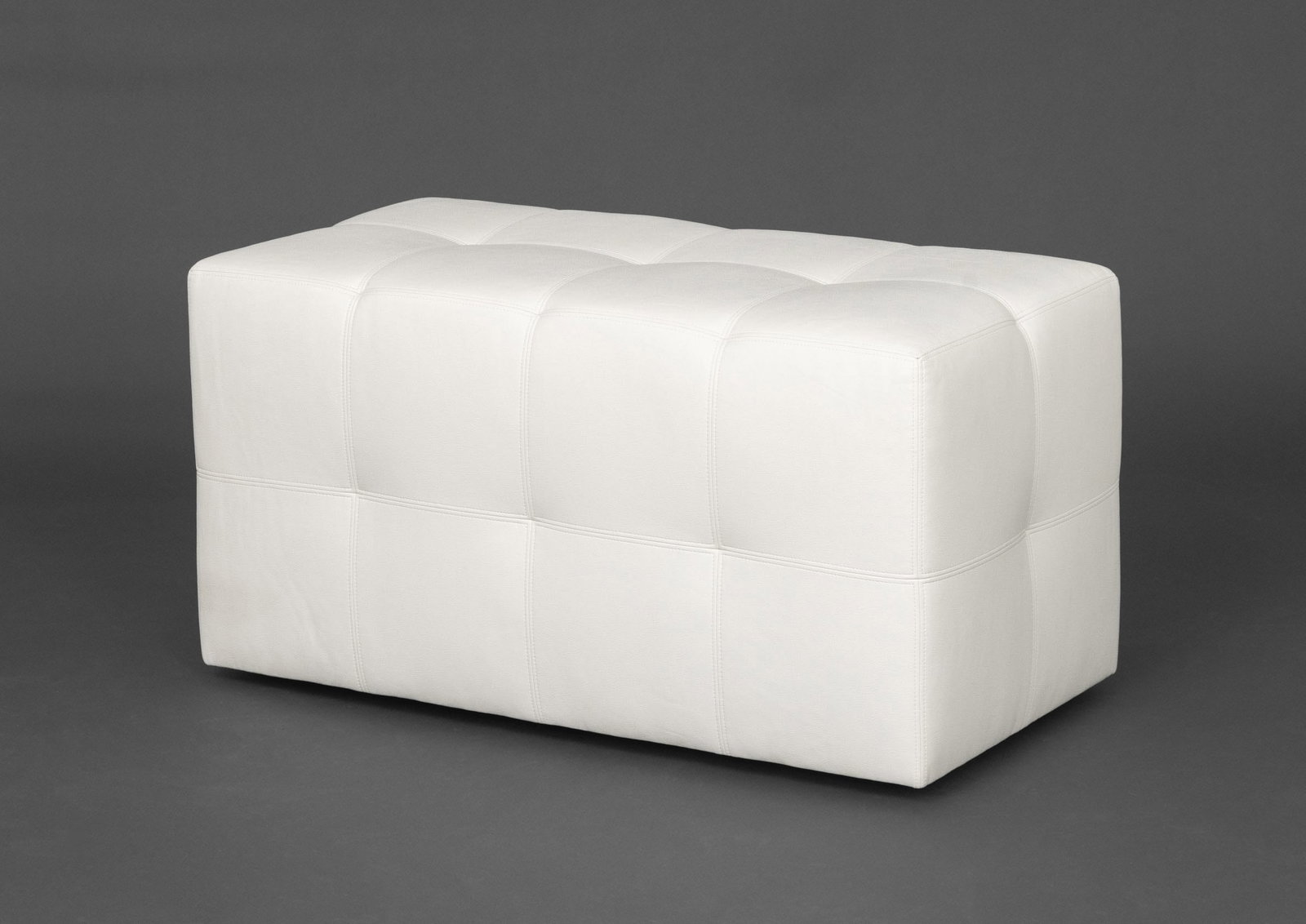 J. Robert Scott White Leather Upholstered Bench (1 of 7)