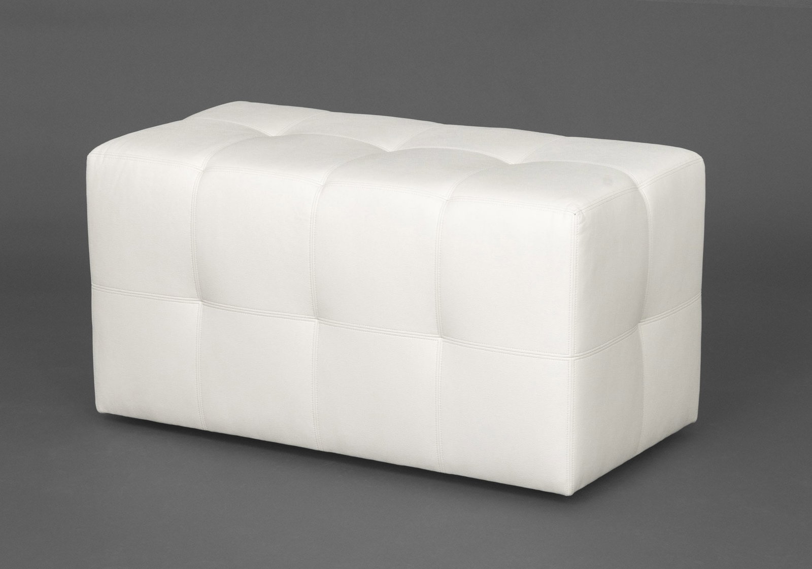 J. Robert Scott White Leather Upholstered Bench (1 of 7)