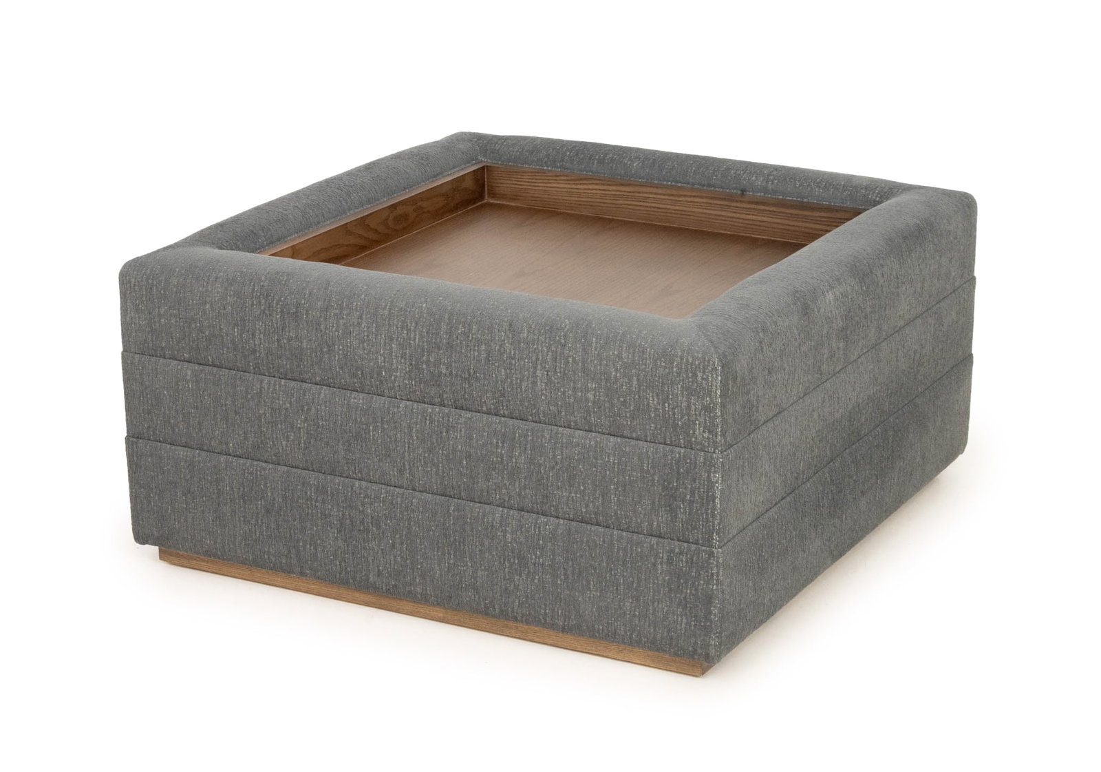 Vanguard Boyden Gray Linen Upholstered Ottoman (1 of 7)