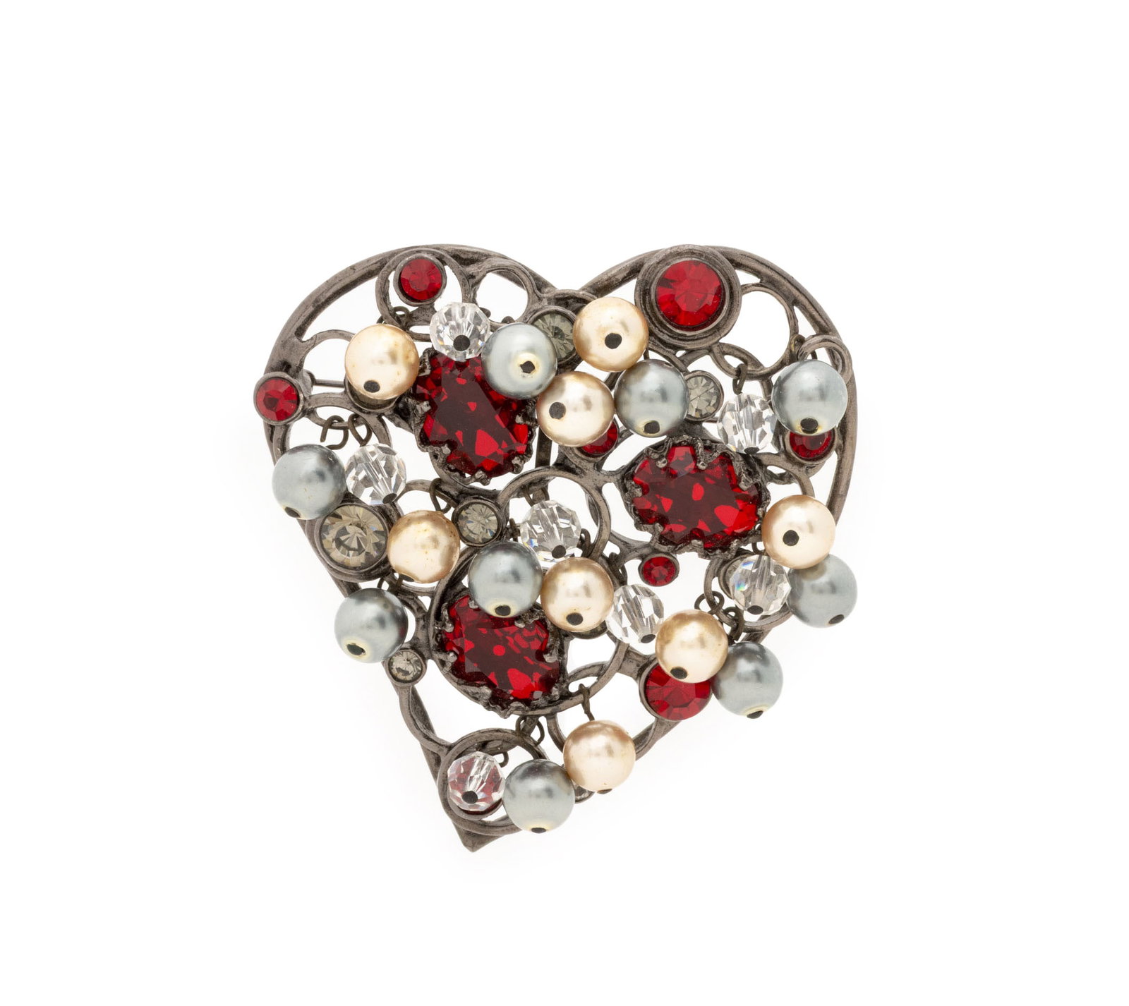 Yves Saint Laurent Heart Form Pendant Brooch