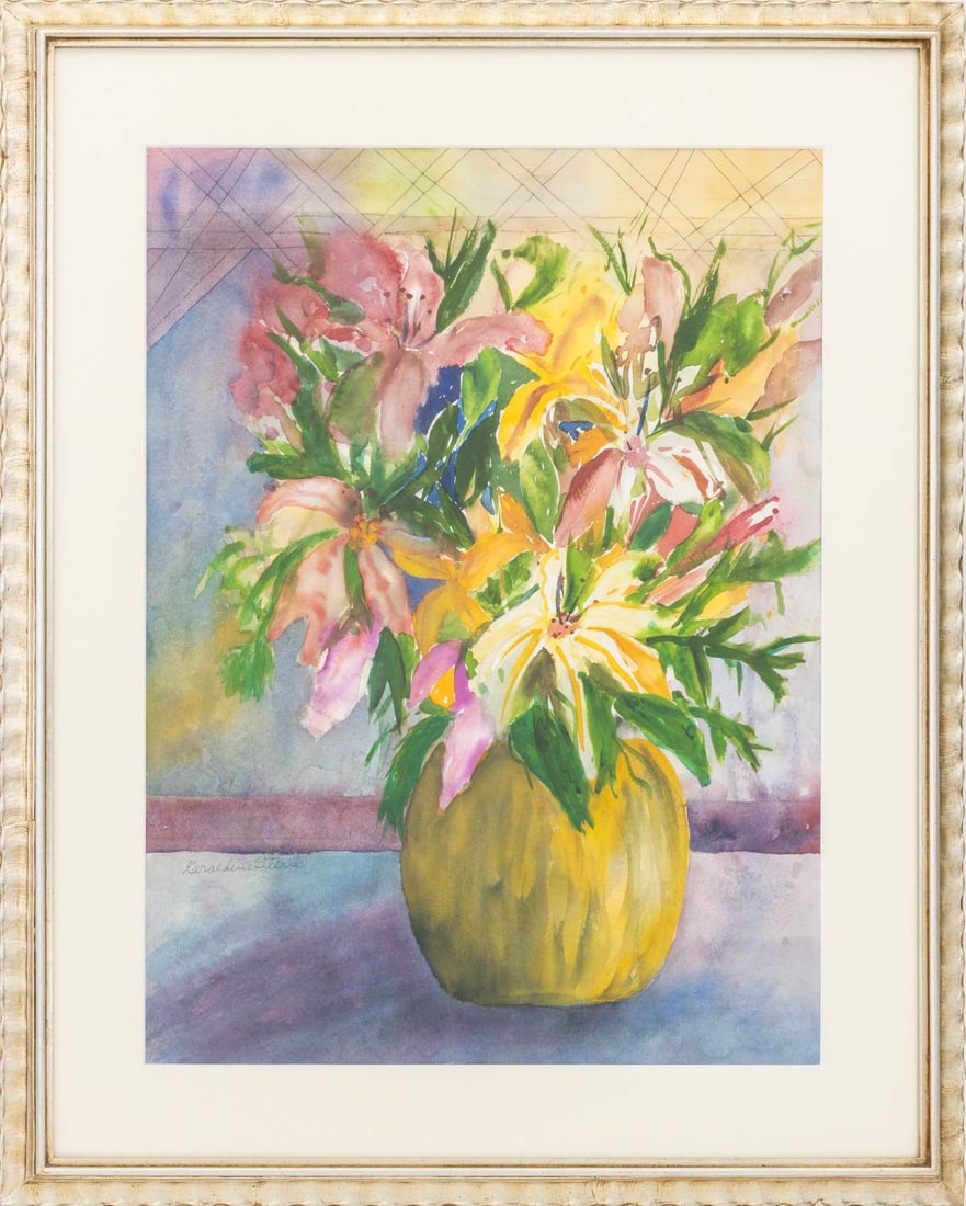 Geraldine Stern Floral Bouquet Watercolor on Paper (1 of 7)