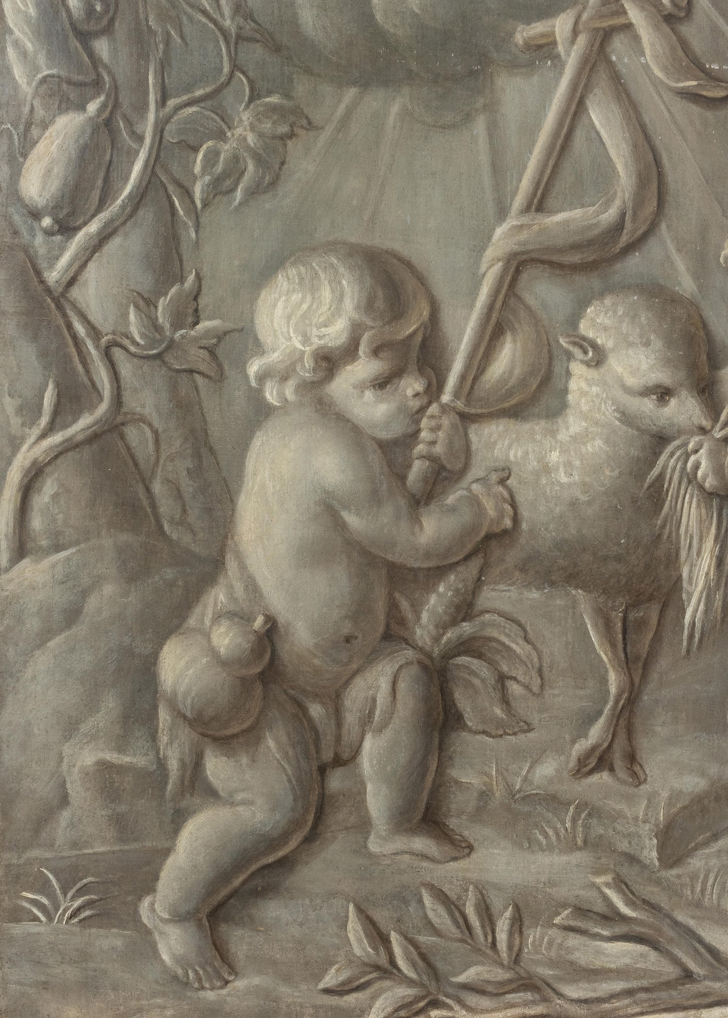 Jacob De Wit Attr. "Agnus Dei en Grisaille" Oil - 3