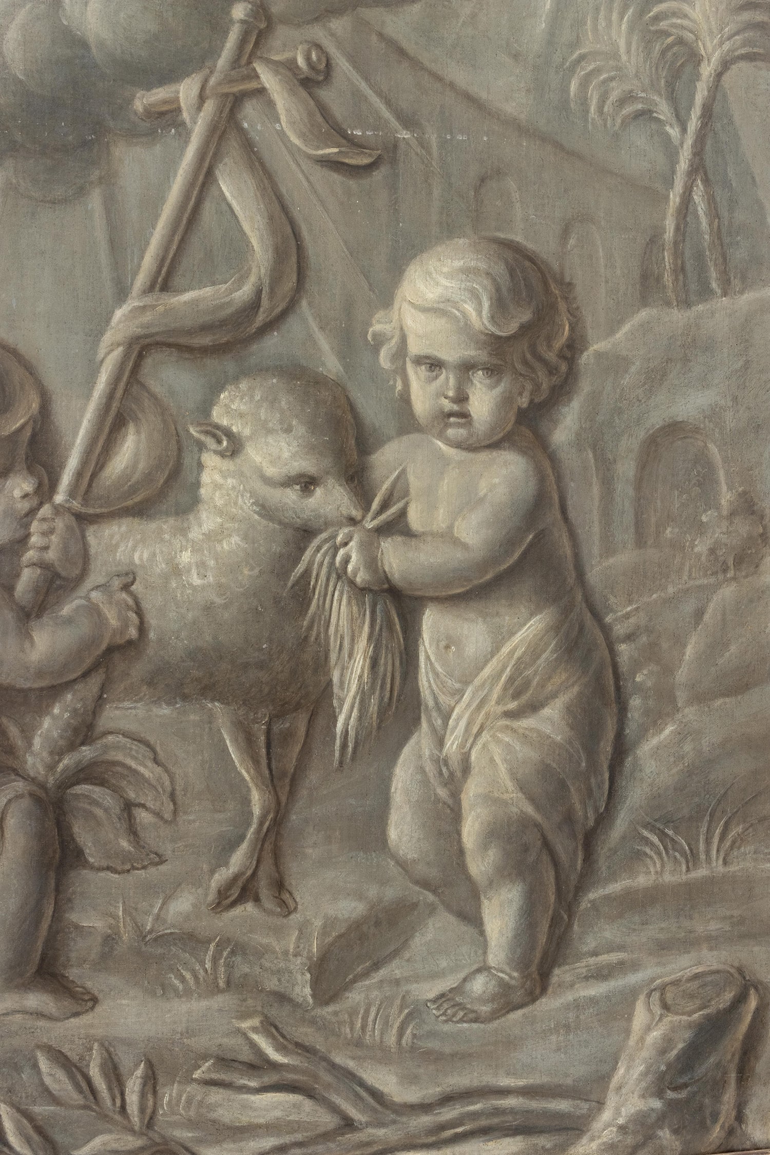 Jacob De Wit Attr. "Agnus Dei en Grisaille" Oil - 4