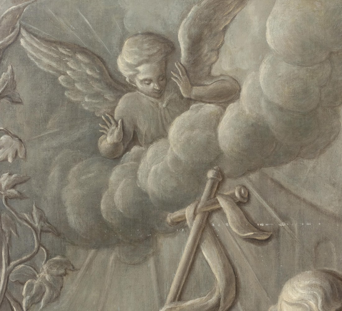Jacob De Wit Attr. "Agnus Dei en Grisaille" Oil - 5