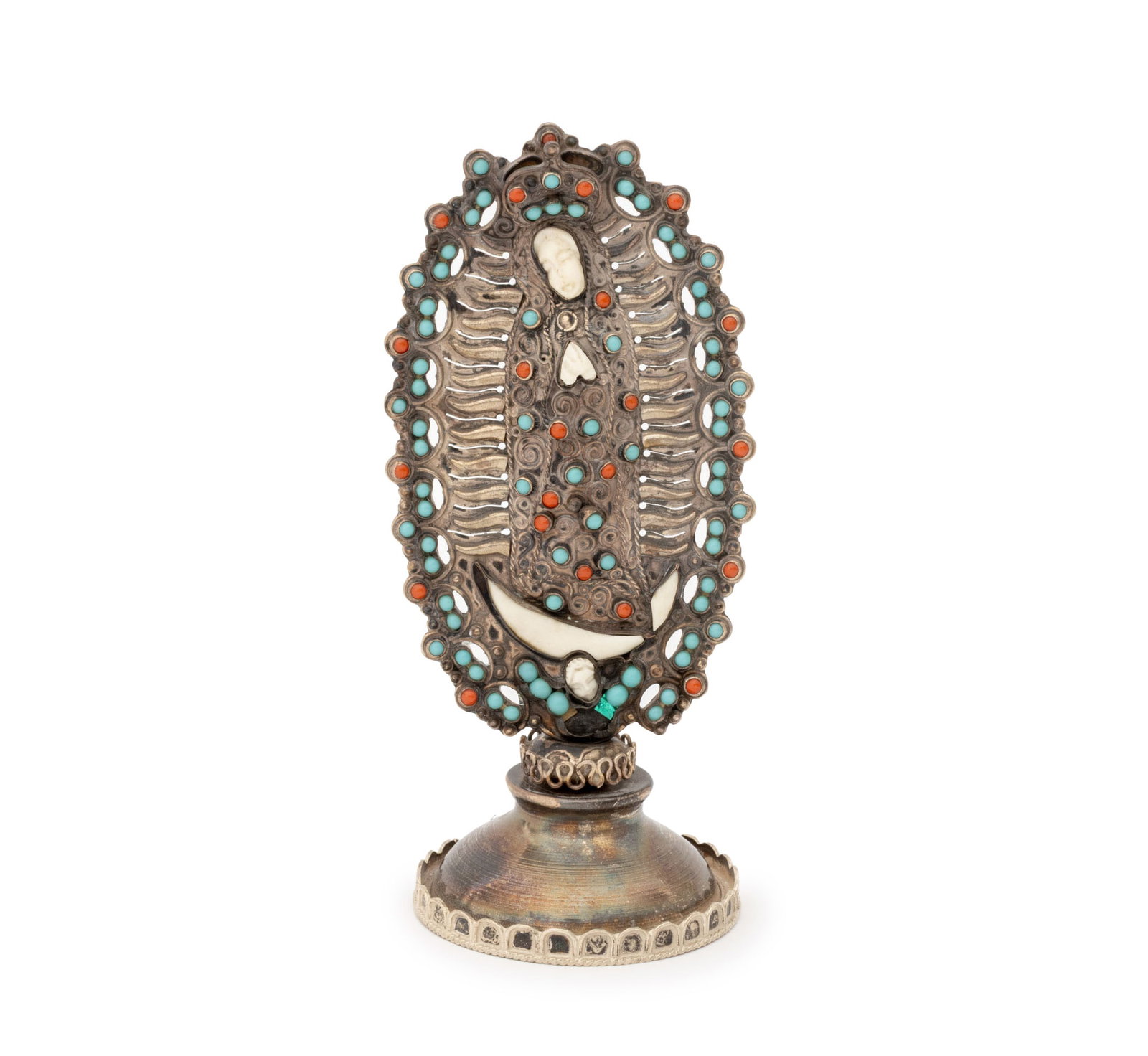 Mexican Sterling Silver Lady of Guadalupe Santos (1 of 9)