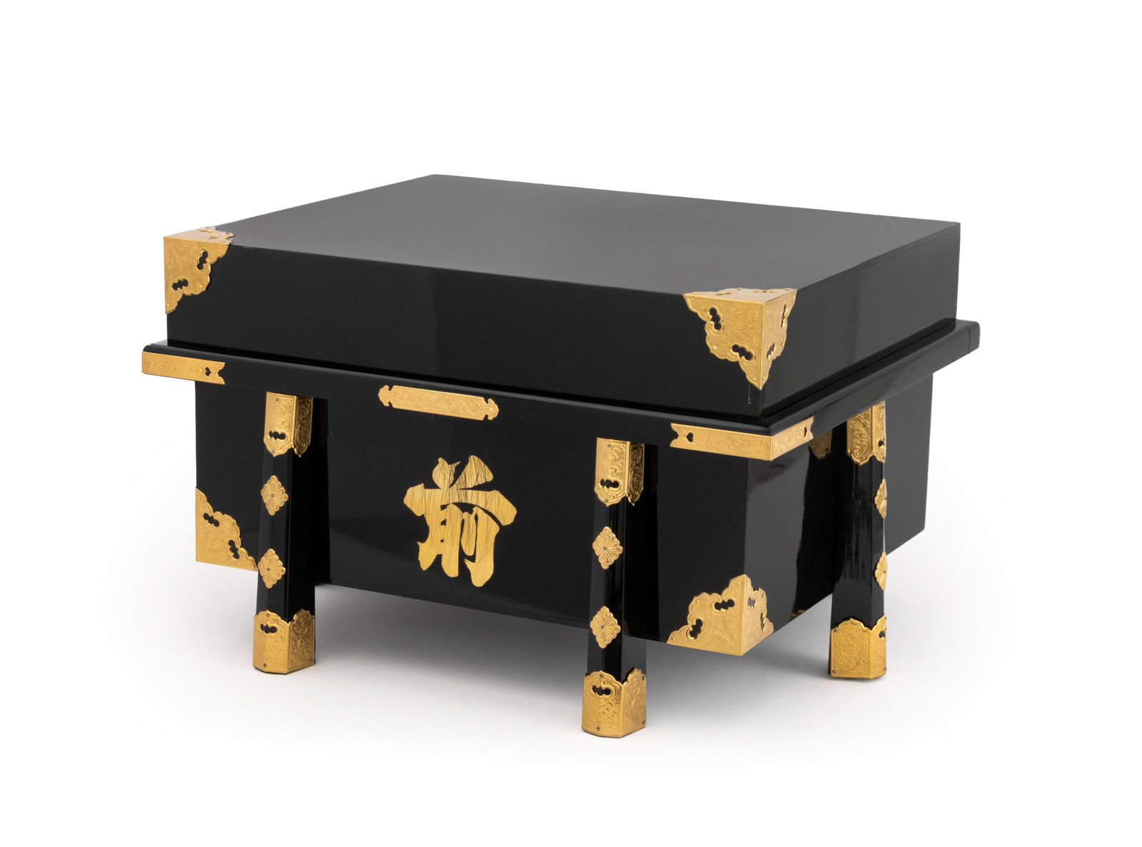 Japanese Black Lacquered End Table (1 of 9)