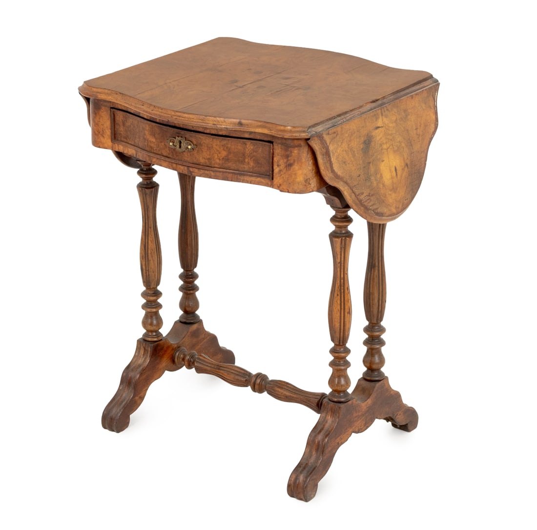 Victorian Burl Walnut Pembroke Table (1 of 9)
