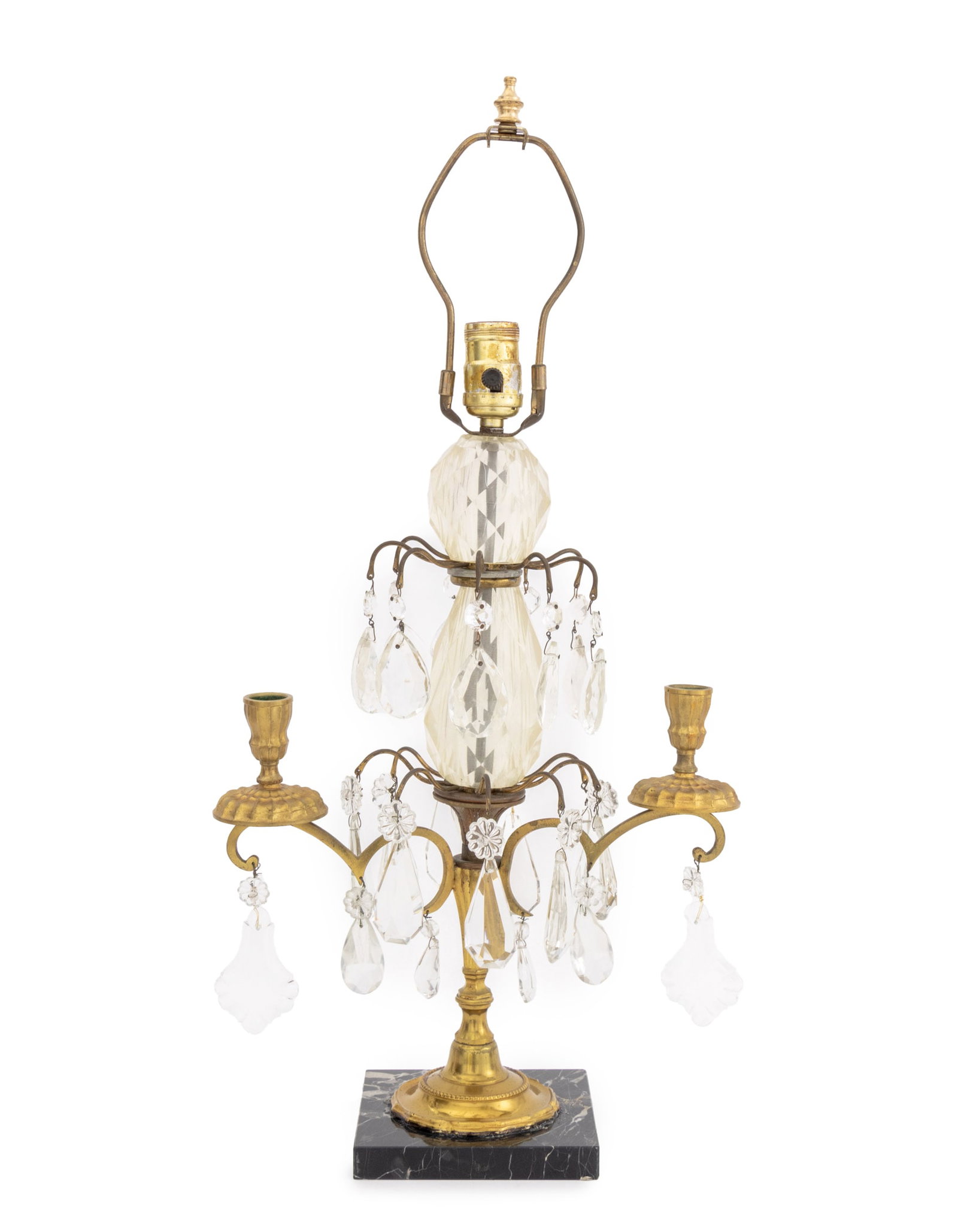 Louis XVI Style Gilt Bronze Girandole Mounted Lamp (1 of 8)