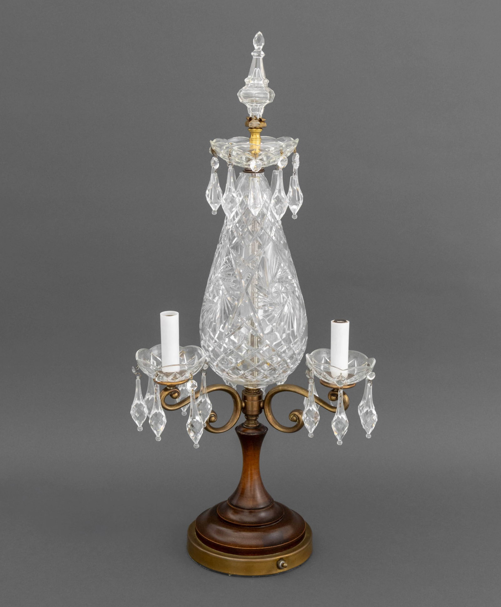 Neoclassical Style Cut Crystal Table Lamp (1 of 6)