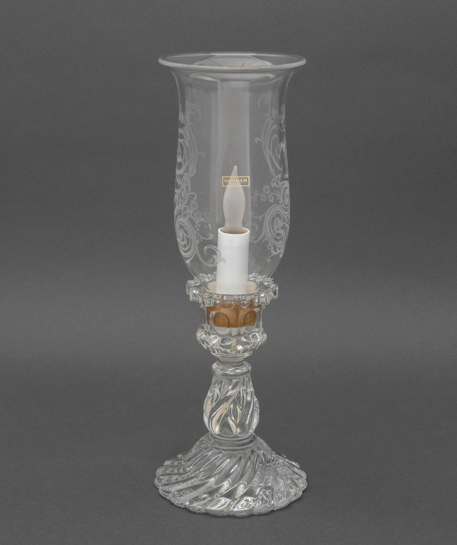 Saint-Louis Crystal Hurricane Shade Table Lamp (1 of 9)