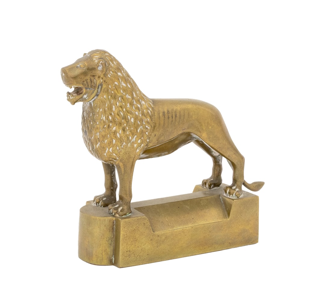 Vintage Standing Lion Bronze Finial (1 of 7)