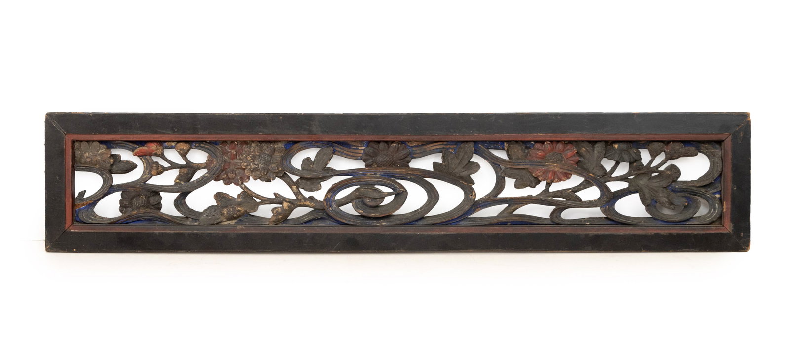 Chinese Ebonized & Polychromed Wood Panel (1 of 6)