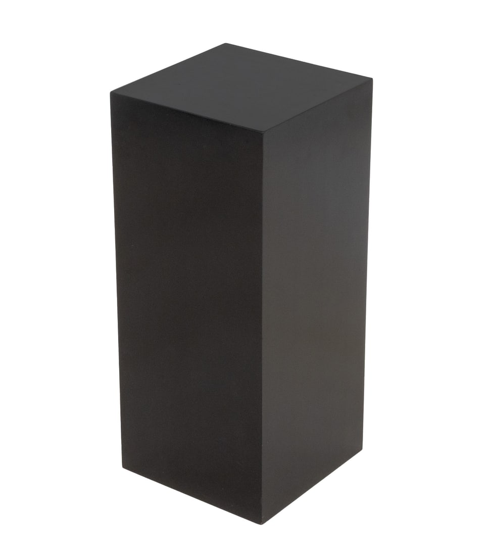 Modern Ebonized Wood Rectangular Pedestal: Modern Ebonized Wood Rectangular Pedestal. 30" H x 13" W x 13" D. Provenance: From an Upper East Side Estate. Keywords: Modern Furniture, Sculpture gallery, Plant stand, High table, Accent table,