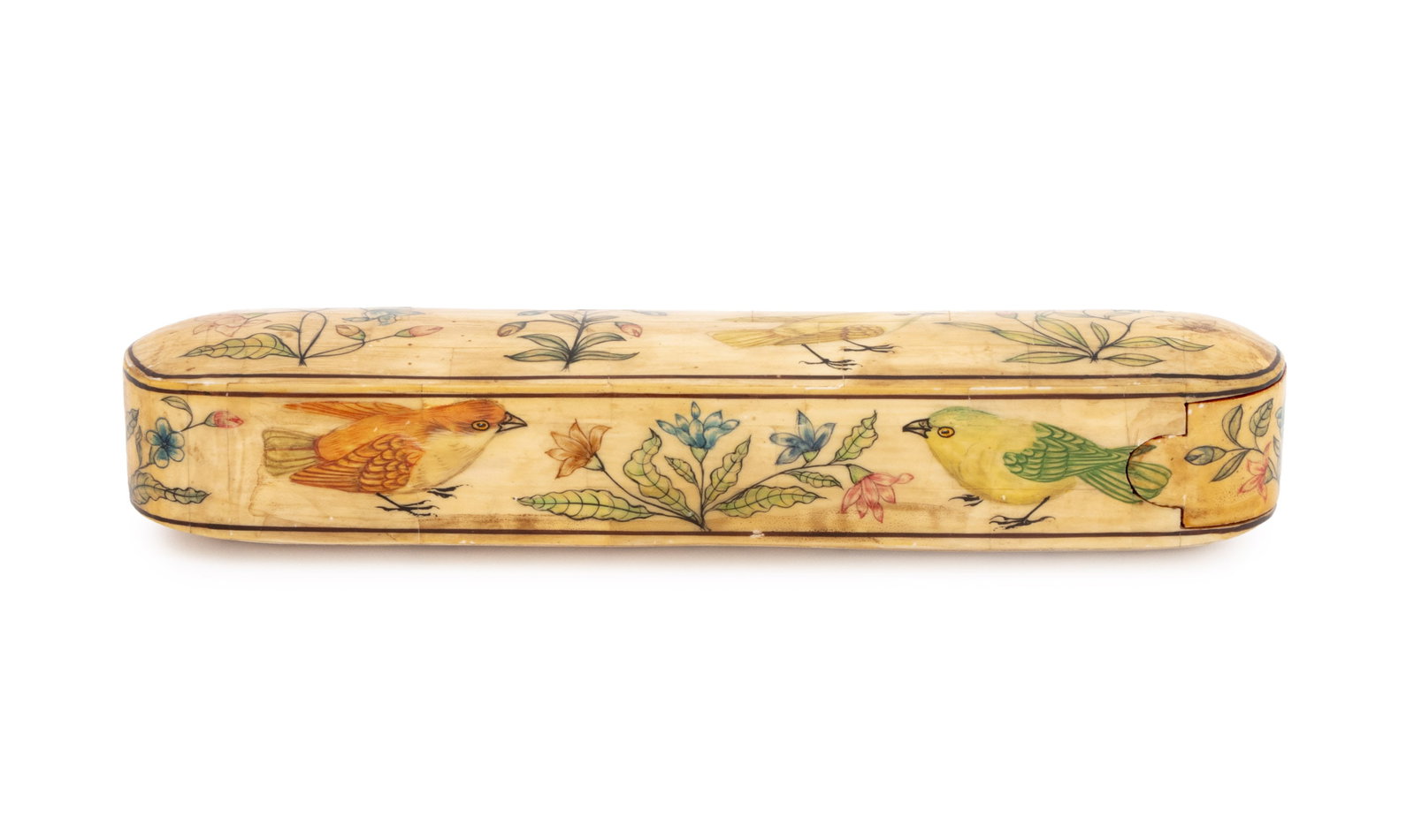 Persian Hand-Painted Bone Pencil Box (1 of 11)