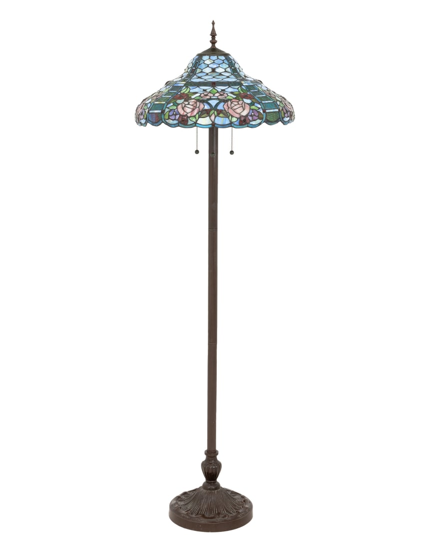 Tiffany Style Stained Glass Floor Lamp (1 of 12)
