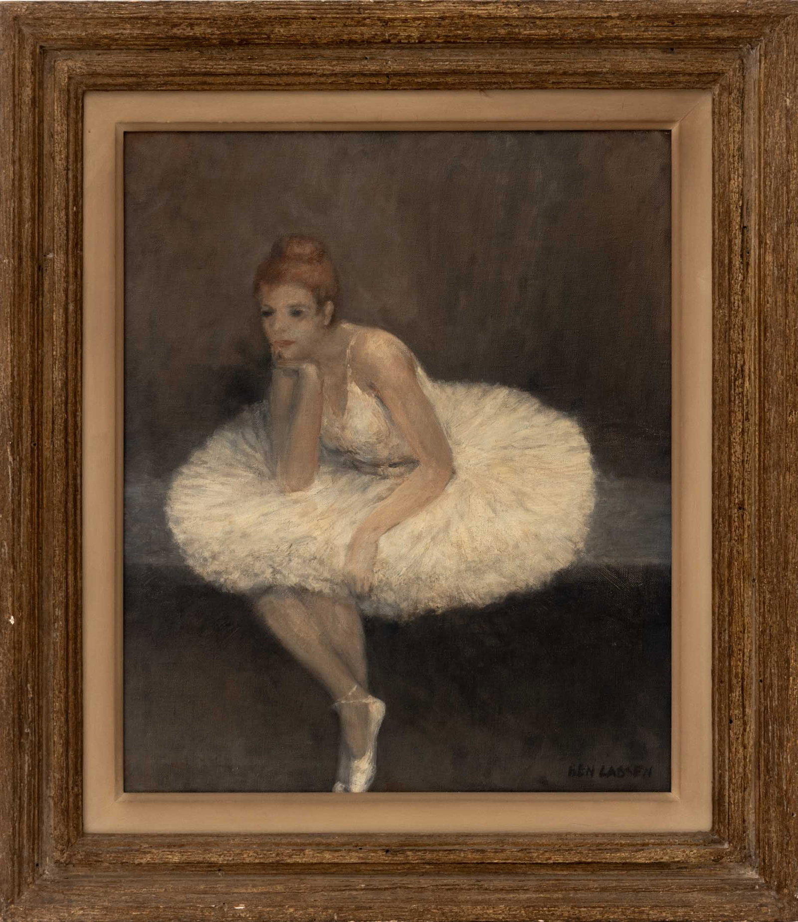Ben Lassen Seated Ballerina Oil on Canvas, 1965 (1 of 9)