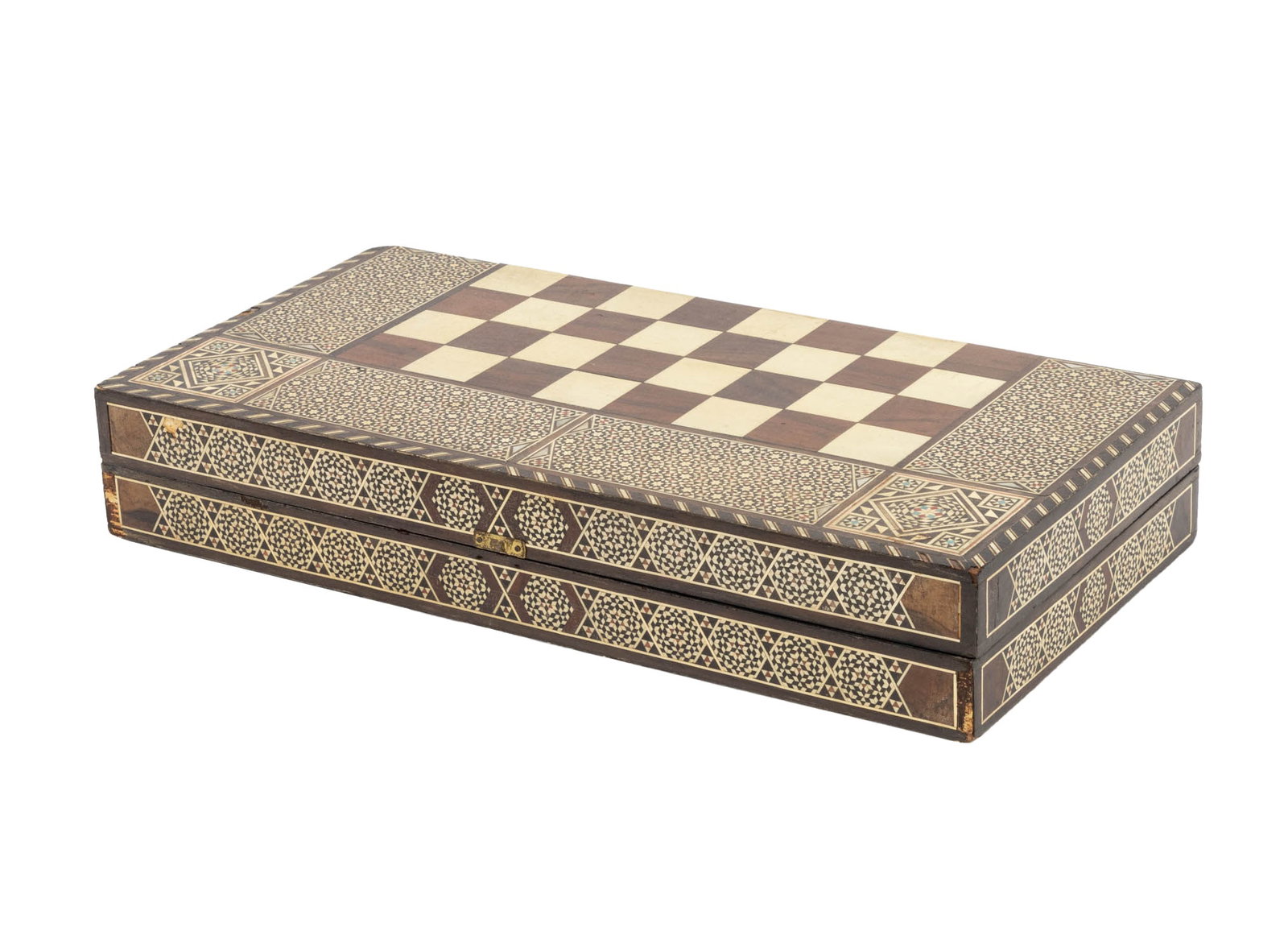 Syrian Inlaid Mahogany Folding Game Board (1 of 9)