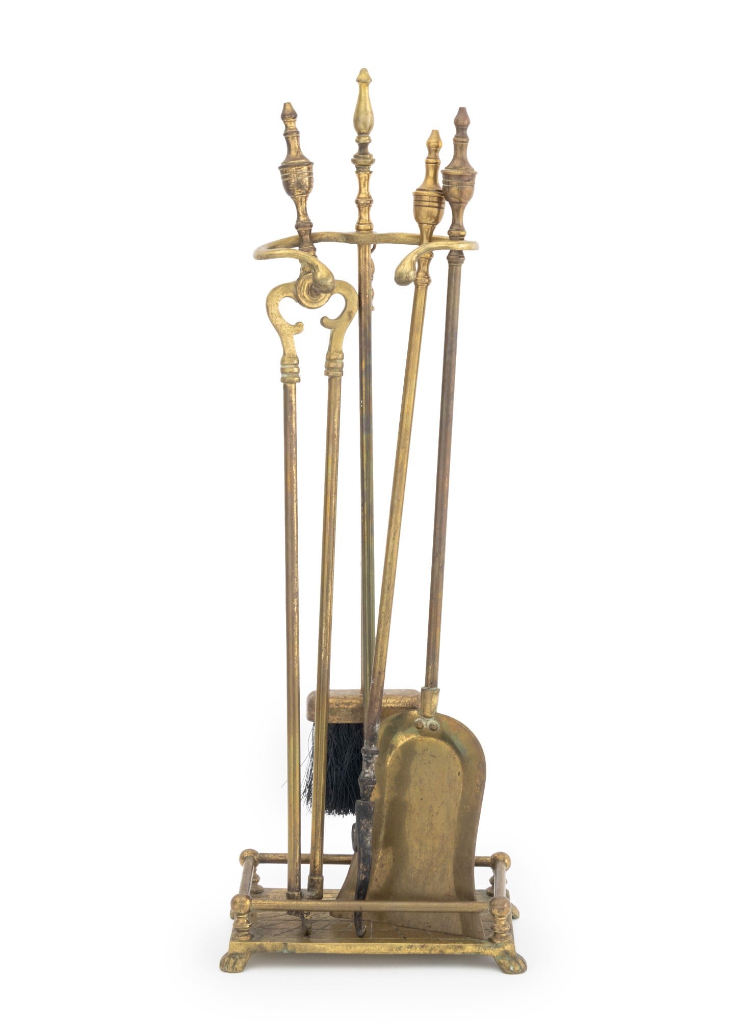 Federal Style Brass Fireplace Tools Set, 5 Pcs. (1 of 15)
