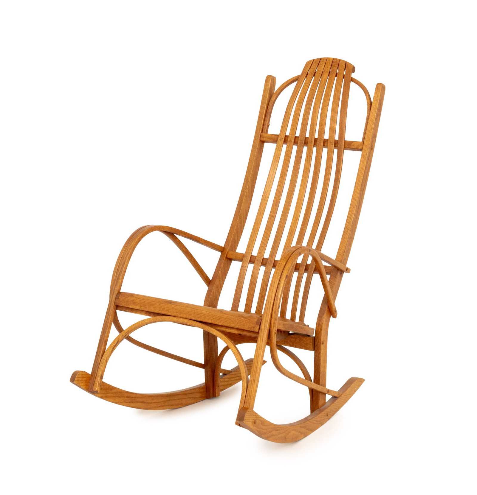 Adirondack Style Bentwood Oak Rocking Chair (1 of 7)