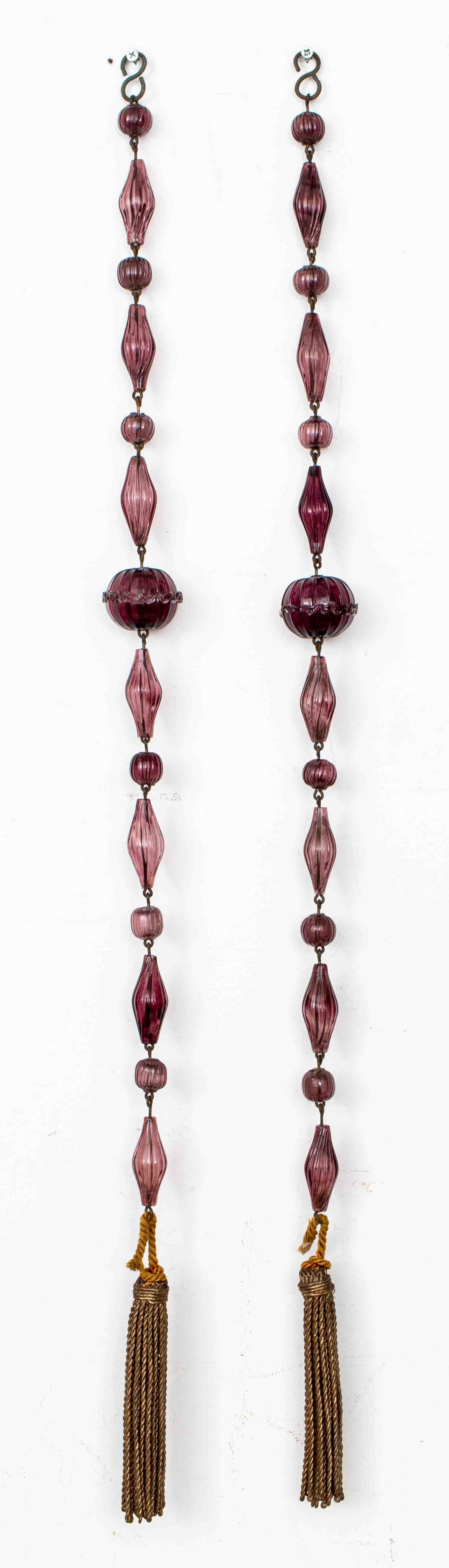 Murano Glass Curtain Decorations, Pair (1 of 7)
