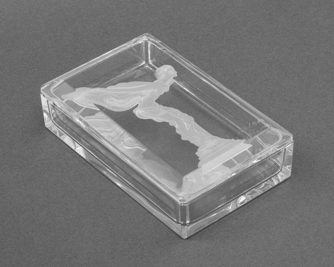 Val St. Lambert Crystal "Spirit of Ecstasy" Box (1 of 10)