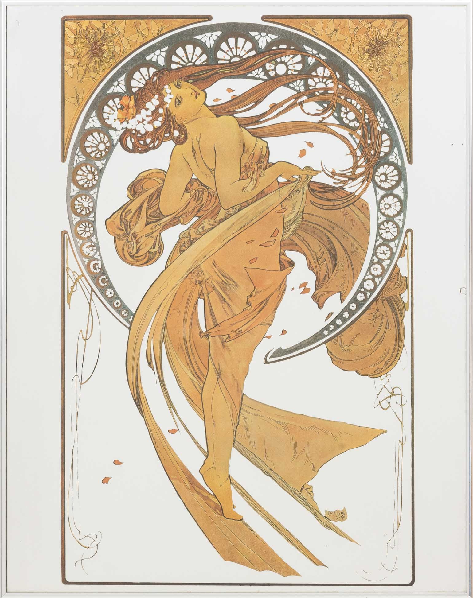 After Alphonse Mucha Offset Lithograph Mirror (1 of 9)