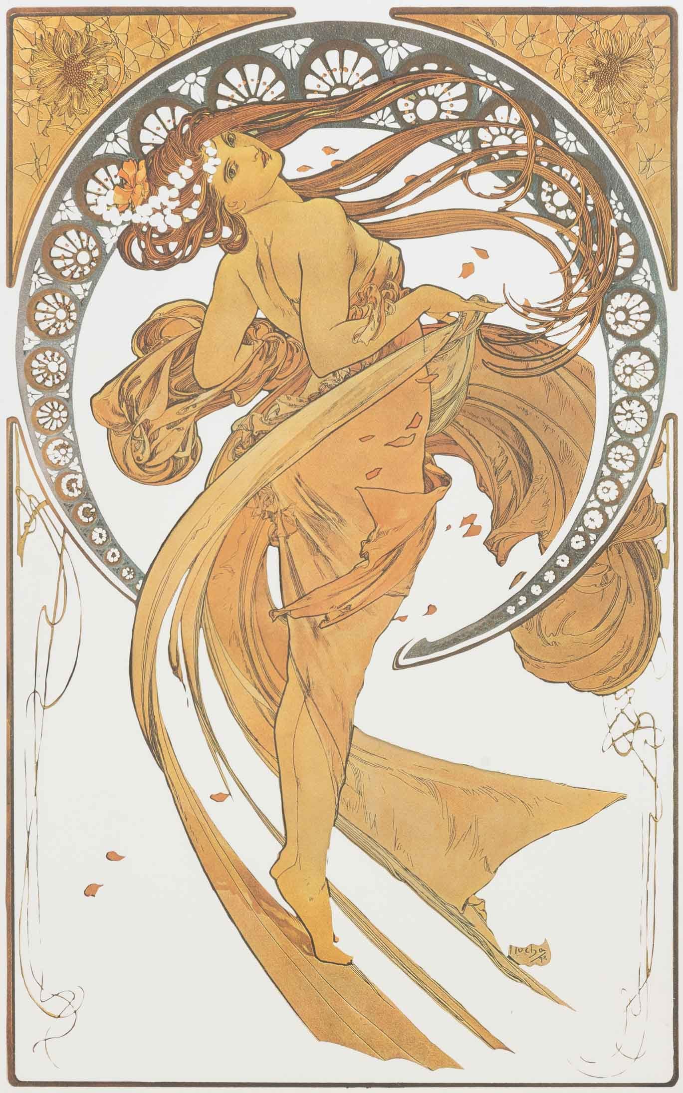After Alphonse Mucha Offset Lithograph Mirror - 2