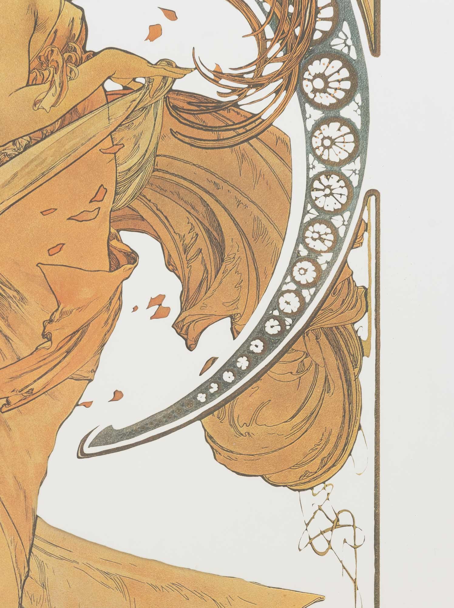 After Alphonse Mucha Offset Lithograph Mirror - 5