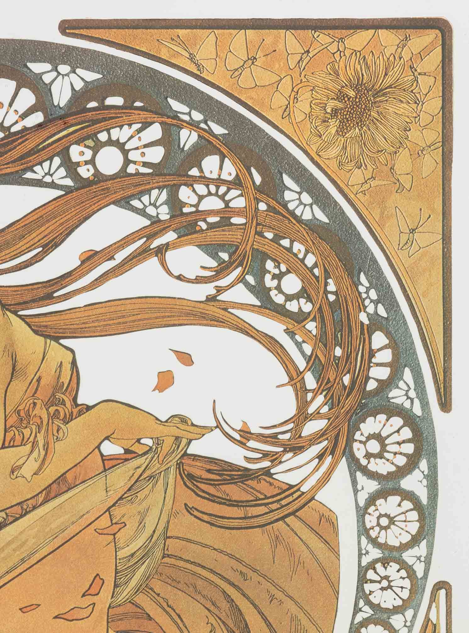 After Alphonse Mucha Offset Lithograph Mirror - 6