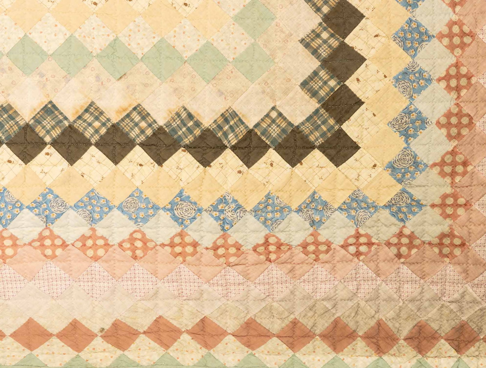 American Cotton Patchwork Quilt, ca. 1920 - 11